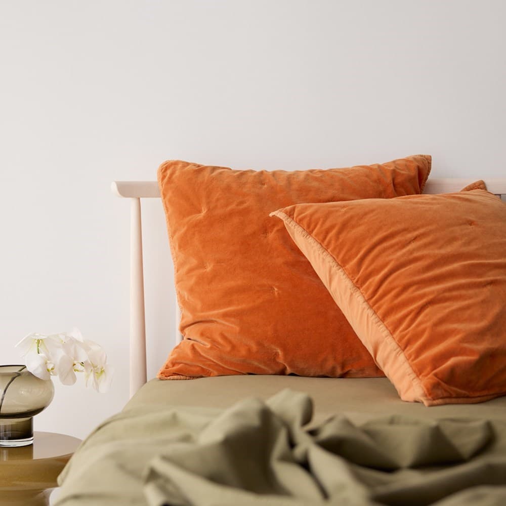 Venus Cotton Velvet Pillowcase. From $NZD89.00. Available at George Street Linen