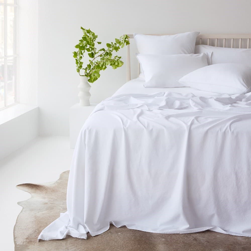 Vintage Look Cotton Flat Sheet. From $NZD100.00. Available at George Street Linen