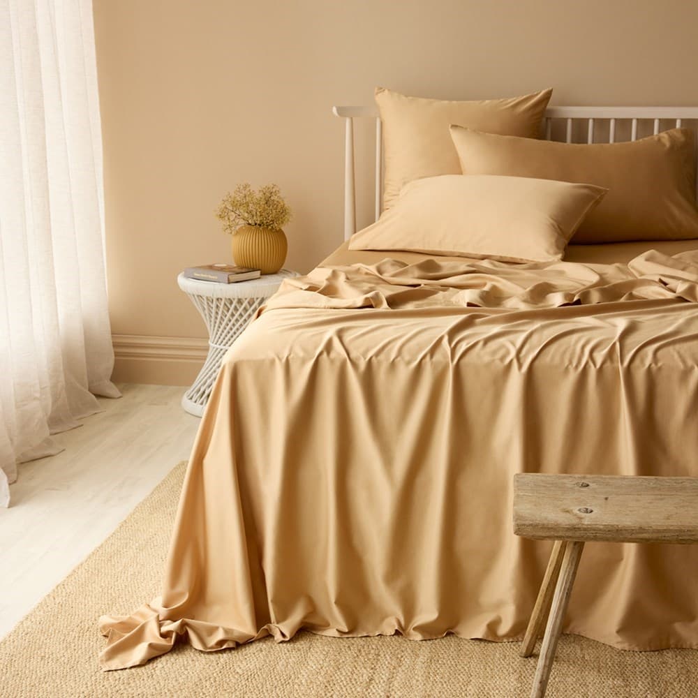 Bamboo Cotton Flat Sheet. From $NZD99.95. Available at George Street Linen