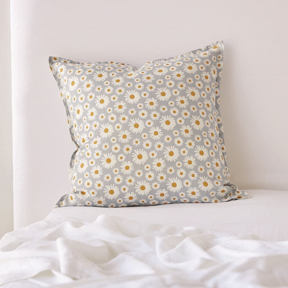 Pure Linen Printed European Pillowcase. From $NZD89.00. Available at George Street Linen