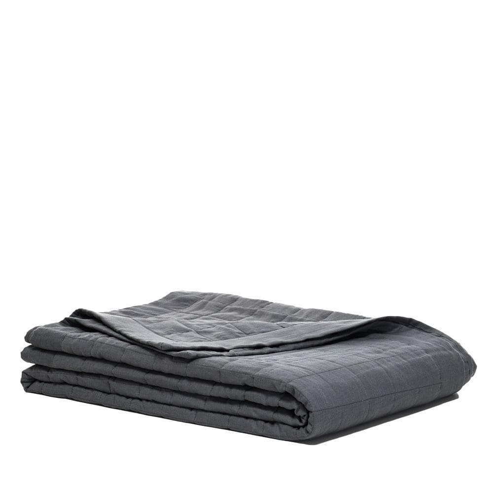 Pure Linen Quilted Coverlet. From $AUD499.00. Available at George Street Linen